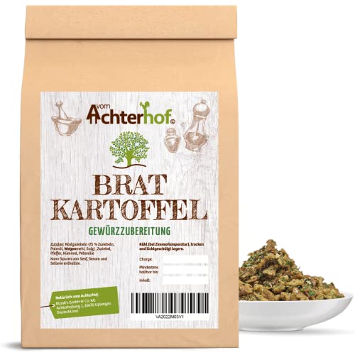 Bratkartoffel Gewürzzubereitung 100g | Gewürzmischung für leckere Bratkartoffeln | mit Röstzwiebeln, Zwiebeln, Pfeffer, Kümmel und Petersilie | ohne Geschmacksverstärker | vom Achterhof von vom-Achterhof