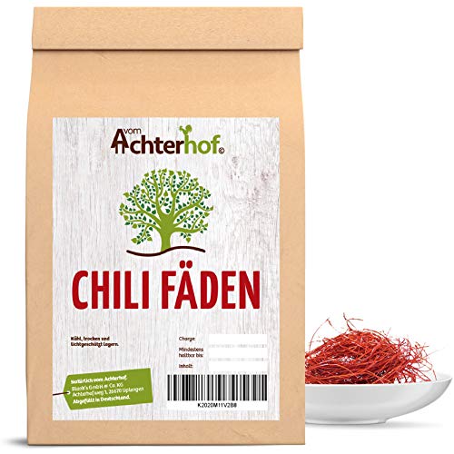 Chilifäden 50g mild aus Chilischoten fein geschnitten ein Hingucker auf jedem Gericht Chili-Fäden von vom-Achterhof