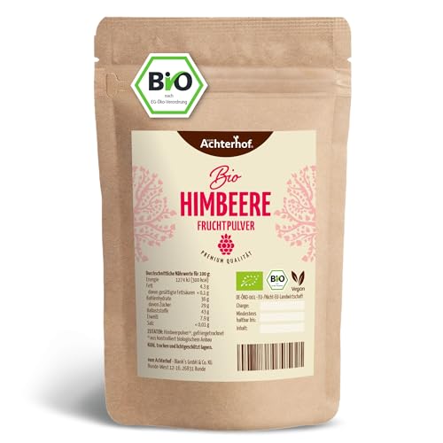 Fruchtpulver Himbeere Bio 250g | naturreines, aromatisches Fruchtpulver | aus 100% Bio-Himbeeren | für Shakes, Smoothies, Müslis uvm. | vom Achterhof von vom-Achterhof