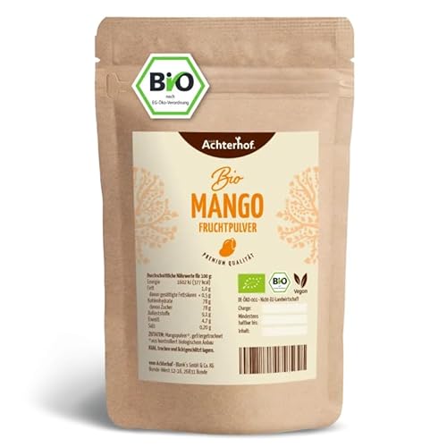 Fruchtpulver Mango Bio 100g | naturreines, aromatisches Fruchtpulver | aus 100% Bio-Mangos | für Shakes, Smoothies, Müslis uvm. | vom Achterhof von vom-Achterhof