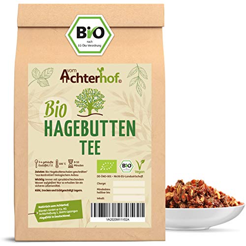 Hagebuttentee BIO lose 500g | Hagebuttenschalen geschnitten | fruchtiges, süß-würziges Aroma | höchste Bio-Qualität | Hagebutten Tee | vom Achterhof von vom-Achterhof