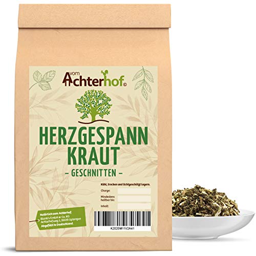 Herzgespannkraut 100g | Herzgespannkraut getrocknet und geschnitten | ideal zur Zubereitung von Tee, Kräuteressenz & Co. | naturrein | Kräutertee lose | vom Achterhof von vom-Achterhof