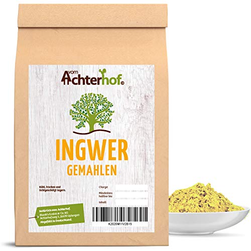 Ingwer (250g) Ingwerpulver vom-Achterhof Ingwerwurzel gemahlen auch für Ingwertee von vom-Achterhof