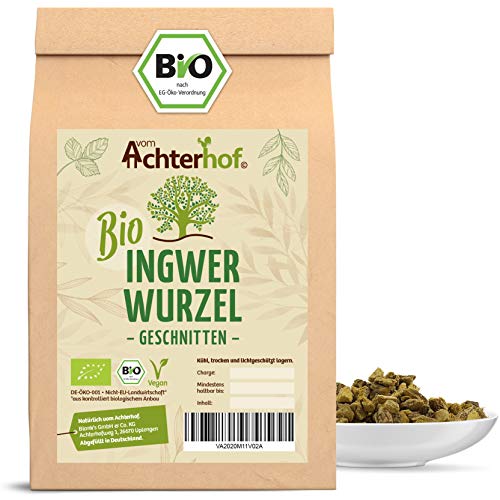 Ingwerwurzel Tee BIO (500g) | Ingwertee | Bio-Ingwer getrocknet geschnitten vom Achterhof von vom-Achterhof