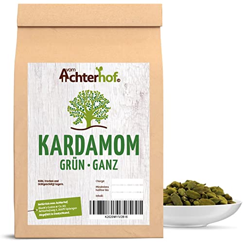 Kardamom grün ganz 100g | leicht süßlich-scharfes Aroma | sowohl für herzhafte Speisen, als auch für Süßspeisen | vom Achterhof von vom-Achterhof