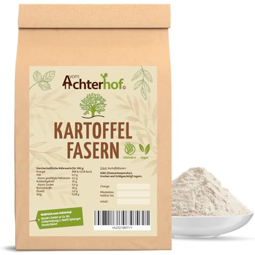 Kartoffelfasern Low Carb | 1 KG | Kontrollierte Qualität | Low Carb Mehl | Kartoffelpulver | direkt vom Achterhof von vom-Achterhof