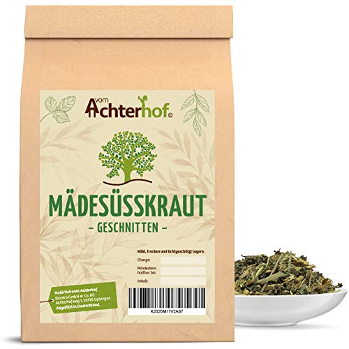 Mädesüßkraut 1000g | Mädesüßkraut getrocknet und geschnitten | ideal zur Zubereitung von Mädesüß-Tee | leicht würzig, nussiger Geschmack | naturrein | Kräutertee lose | vom Achterhof von vom-Achterhof