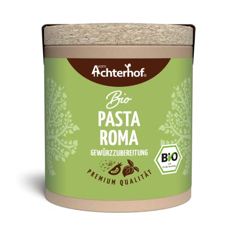 Pasta Roma Gewürzzubereitung Bio 37g | mediterranes Gewürz für Pastasaucen | Zwiebeln, Knoblauch, Tomaten, Petersilie, Thymian, Pfeffer, Rosmarin, Basilikum, Oregano | Bio-Qualität | vom Achterhof von vom-Achterhof