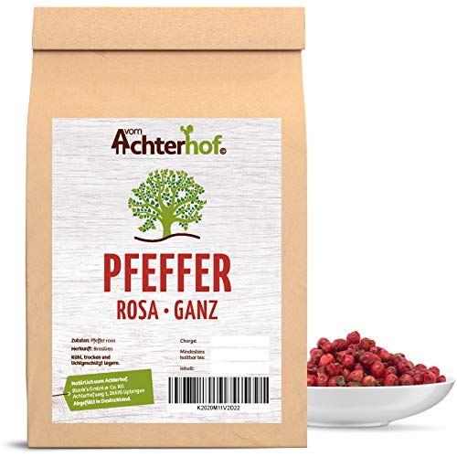 Pfeffer rot ganz 100 g rosa Pfefferbeeren Pfefferkörner ideal für die Pfeffermühle von vom-Achterhof