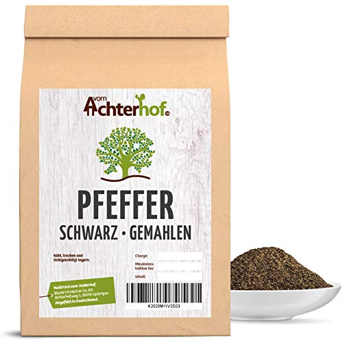 Pfeffer schwarz gemahlen 500 g von vom-Achterhof