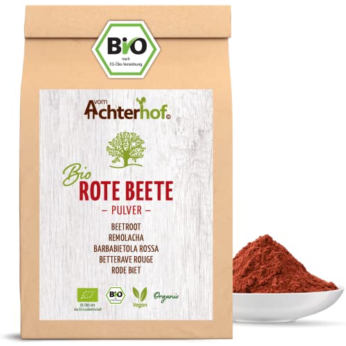Rote Beete Pulver Bio 500g | erdig, herzhaft und süß | roh und gekocht verwendbar | ideal zum Färben von Lebensmitteln | vom Achterhof von vom-Achterhof