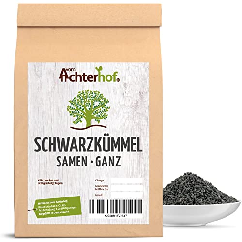 Schwarzkümmel Samen ganz 100g | pfeffrig, rauchiger Geschmack mit kernigem Röstaroma | ideal für indische, vegetarische & vegane Küche | vom Achterhof von vom-Achterhof