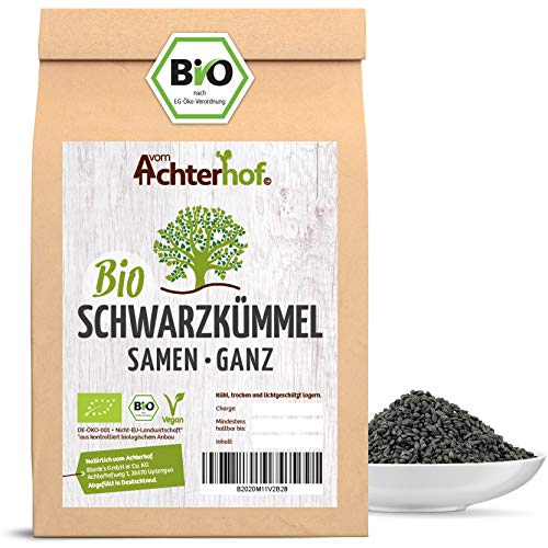 Schwarzkümmelsamen Bio ganz (250g) original nigella sativa ägyptischer Schwarzkümmel Samen ganz vom-Achterhof von vom-Achterhof