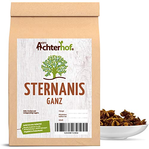 Sternanis ganz 1000g | hocharomatische Anissterne | ideal zum Kochen und Backen, für Gewürzmischungen oder zum Dekorieren | vom Achterhof von vom-Achterhof