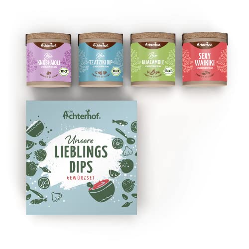 Unsere Lieblings Dips | Gewürzmischung Guacamole, Knobi-Aioli Bio, Sexy Waikiki und Tzatziki Dip Bio | vom Achterhof von vom-Achterhof