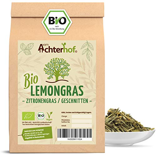 Zitronengras Bio 100g | Zitronengras getrocknet und geschnitten | ideal zur Verwendung in der Zubereitung von Tee | naturrein in Bio-Qualität | vom Achterhof von vom-Achterhof