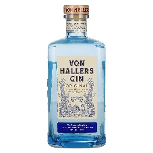 Von Hallers Gin I Erfrischender Gin mit Zitrusnote und deutschen Botanicals I Spirit of the Year I Doppel-Gold bei den World Spirits Awards I 44% Vol. I 500 ml von von Hallers