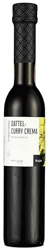 WAJOS Dattel-Curry Crema 250ml, 3% Säure: Essig-Zubereitung mit Aceto Balsamico di Modena und Dattelsirup, Öl & Essig Dressings von wajos