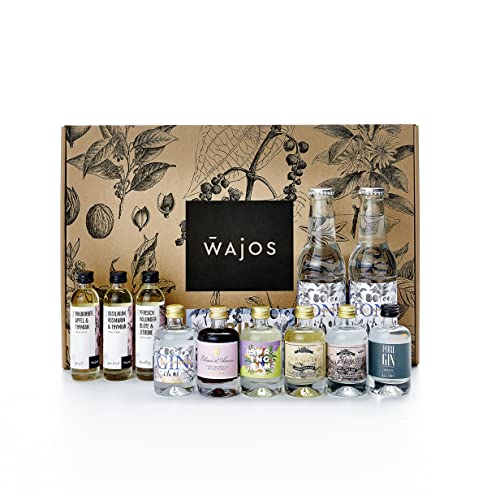 WAJOS Gin Tasting 1 | online Tasting mit Gin Probierset & Video | Gin Tasting zu hause | Gin Geschenk | Geschenke für Gin Liebhaber I Perfekte Geschenkidee von wajos