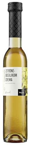 WAJOS Zitrone-Basilikum Crema 250ml, 3% Säure: Zitronen-Essig-Zubereitung mit Weißweinessig & Fleur de Sel von wajos