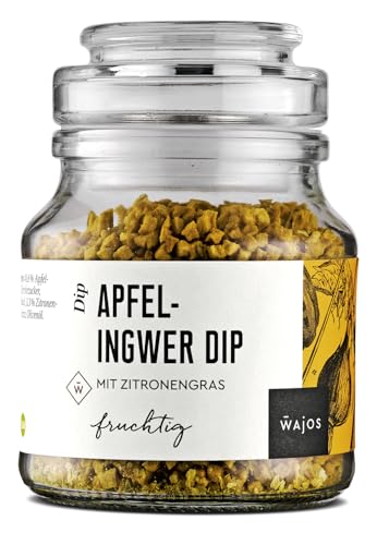 Wajos Apfel-Ingwer Dip mit Zitronengras, 75g Dip im Glas – Fruchtige Würzmischung für vegane Dips von wajos