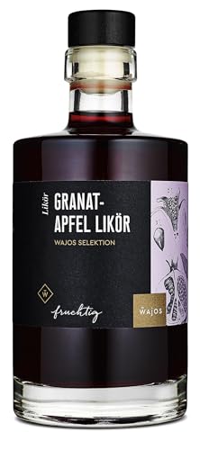 Wajos Granatapfel Likör 350ml, 18% vol: Fruchtlikör für ein edles Likör Geschenkset oder als Mitbringsel für Erwachsene von wajos