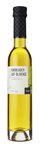 Wajos Knoblauch auf Olivenöl 250ml: Olivenölzubereitung mit nativem Olivenöl extra, vegan, Öl, Essig & Dressings von wajos