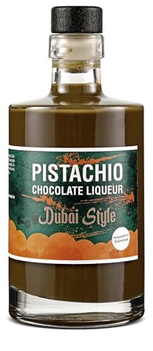 Wajos Pistachio Chocolate Liqueur – Dubai Style, 17% vol: 350ml Pistazien Likör mit Schokoladennoten, Likör mit Dubai Schokolade Geschmack von wajos