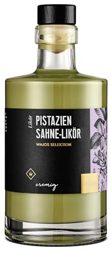 Wajos Pistazien Sahne-Likör 350ml, 17% vol: cremiger Likör mit Pistazien & Sahne, Sahnelikör als Mitbringsel für Erwachsene von wajos