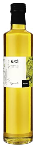 Wajos Rapsöl 500ml – Rapsöl mit Buttergeschmack, vegane Öl-Spezialität, ideal zum Braten & Backen von wajos