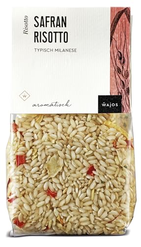 Wajos Safran Risotto, 300g: Risotto Mischung mit Carnaroli Reis und Safran Fäden, für Risotto-Liebhaber von wajos