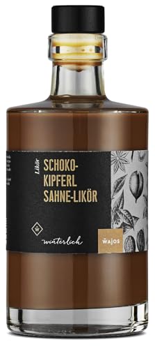 Wajos Schokokipferl Sahne-Likör, 17% vol. 350ml – Weihnachtslikör – Perfekte für Likör Geschenkset von wajos