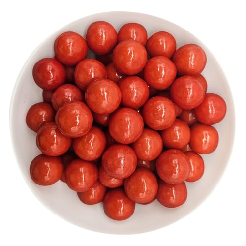 1 kg Erdbeer-Kaugummis 24mm - für Kaugummi-Automaten geeignet | Vegetarisch, Halal Kaugummis Strawberry I Kaugummikugeln I Bubble Gum veggie von what the shop