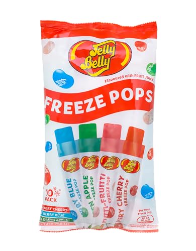 Freeze Pops, 10 x Wassereis zum Einfrieren, vier Sorten 4 x Kirsch, 2 x Blaubeer, 2 x Apfel, 2 x Tutti Frutti, 10 Eisstangen (10 x 50 ml) von whatever brands ltd