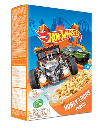 Hot Wheels Honey Loops, knusprige Vollkorn Frühstückscerealien mit zugesetzten Vitaminen, 1er Pack (1 x 375g) von whatever brands ltd