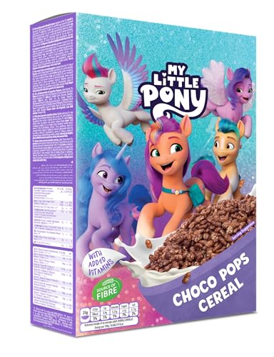 My little Pony Choco Pops, schokoladige Cerealien mit Vitaminen verwandeln die Milch in Kakao, knusprig gepuffter Reis für maximalen Frühstücks-Spaß, 1er Pack (1 x 375g) von whatever brands ltd