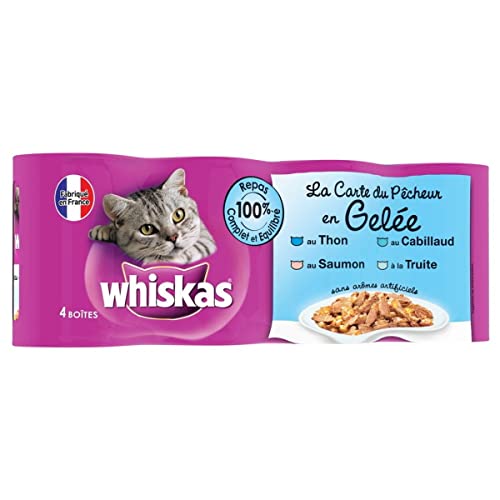 Whiskas - Boîtes La Carte du Pecheur en Gelée pour Chat - 4x390g von whiskas