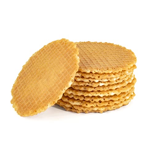 wisefood Eiswaffel, 2000 Waffelkekse rund Ø 65mm perfekt für Softeis, essbare und knusprige Softeiswaffel, ideal zur Garnitur von diversen Eisbecher Variationen von wisefood