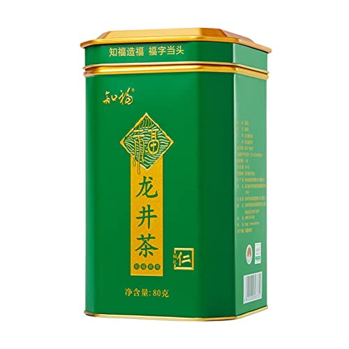 80 g Longjing-Tee, starker Duft, süßer Geschmack, flach, schwer, zarter chinesischer Grüntee mit losen Blättern, Frühlingsteeblätter in Dosen Geschenk zum Valentinstag von TOTITOM