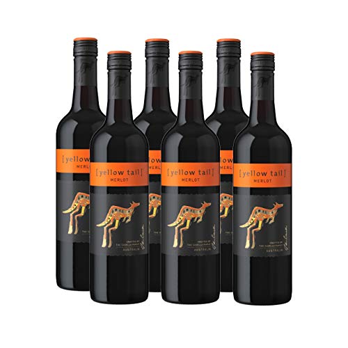 Yellow Tail Merlot – Halbtrockener, fruchtiger Rotwein aus Australien (6 x 0,75l) von yellow tail