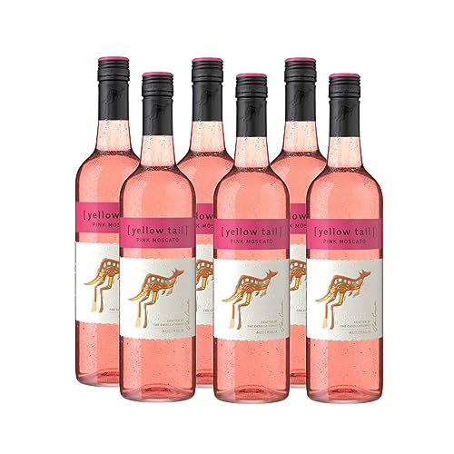 Yellow Tail Pink Moscato - Süßer Roséwein aus Australien mit 7,5% vol. Alkohol (6 x 0,75l) von yellow tail