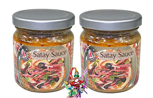 yoaxia ® - 2er Pack - [ 2x 180g ] FLYING GOOSE Saté Sauce Satay/Sate Sauce + ein kleiner Glücksanhänger gratis von yoaxia Marke