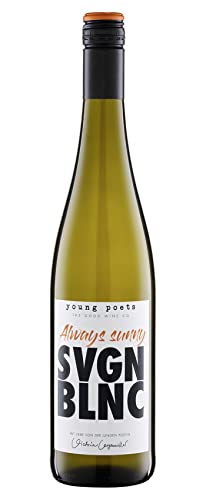 Young Poets Wein Always Sunny Sauvignon Blanc Weißwein I trocken I Deutscher Qualitätswein aus der Pfalz I 0.75l I Wein I Geschenkidee von Young Poets