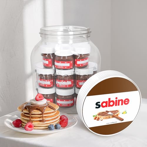 XL Nutella® geschenke personalisiert - Nutella mini glas geschenk mit namen (21 Gläser a 30 gramm) von your surprise