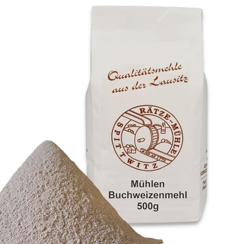 Buchweizenmehl 500g in bester Qualität, frisch aus der Rätze-Mühle 100% regional, naturbelassen Buchweizen gemahlen von zanasta