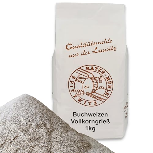 Buchweizenvollkorngrieß 1000g in bester Qualität, frisch aus der Rätze-Mühle 100% regional, naturbelassen Vollkorn-Buchweizen 1-kg von zanasta