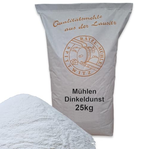 Dinkeldunst 25kg von Rätze-Mühle aus 100% regionalen, naturbelassenem Dinkel in bester Qualität 25-kg von zanasta