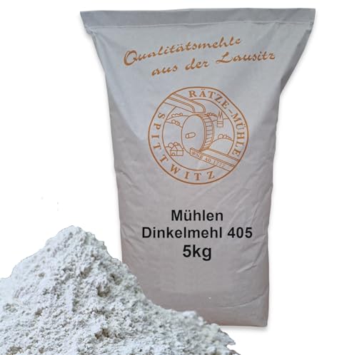 Dinkelmehl 5kg Typ 405 von Rätze-Mühle aus 100% regionalen, naturbelassenem Dinkel in bester Qualität von zanasta