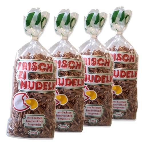 Dinkelvollkorn-Spirelli 4x 250g mit Frisch-Ei | 100% regional und natürlich aus sächsischer Manufaktur Frischei-Nudeln aus Dinkelvollkornmehl von zanasta