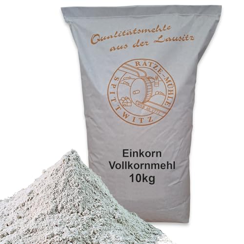 Einkornvollkornmehl 10kg frisch aus der Rätze-Mühle in bester Qualität 100% regional und naturbelassen 10-kg von zanasta